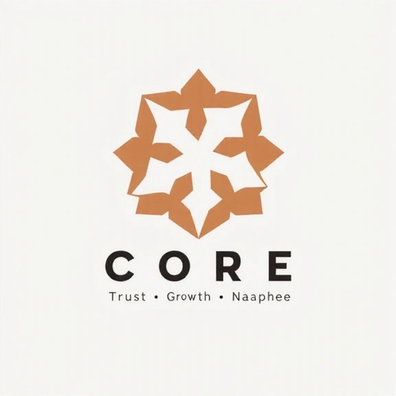 Abstract graphic representing core values like trust, growth, and support, with interconnected geometric shapes and soft, uplifting colors. No text.